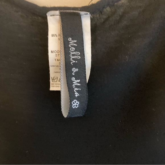 Molli & Mia Cropped Black 3/4 Sleeve Shrug Large - Picture 4 of 4